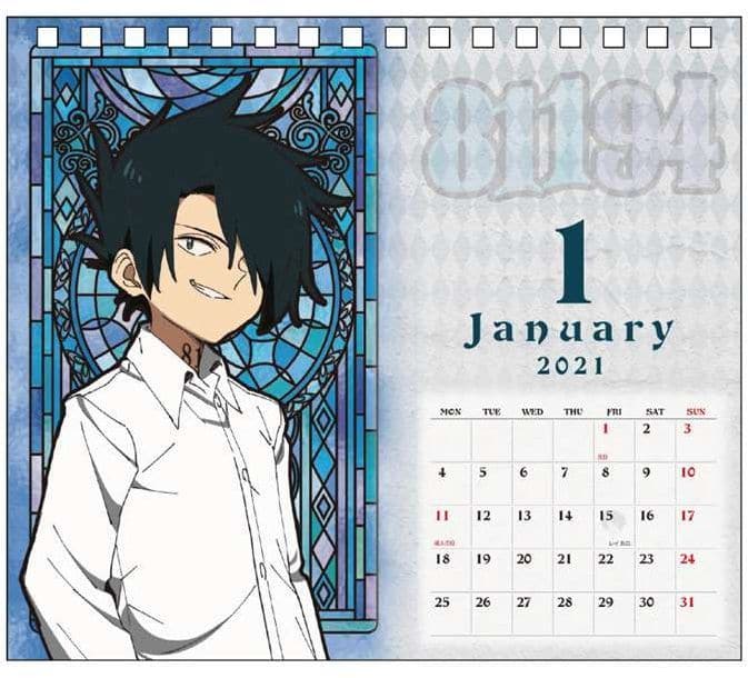 Calendar The Promised Neverland 2021 Desk Calendar | Goods