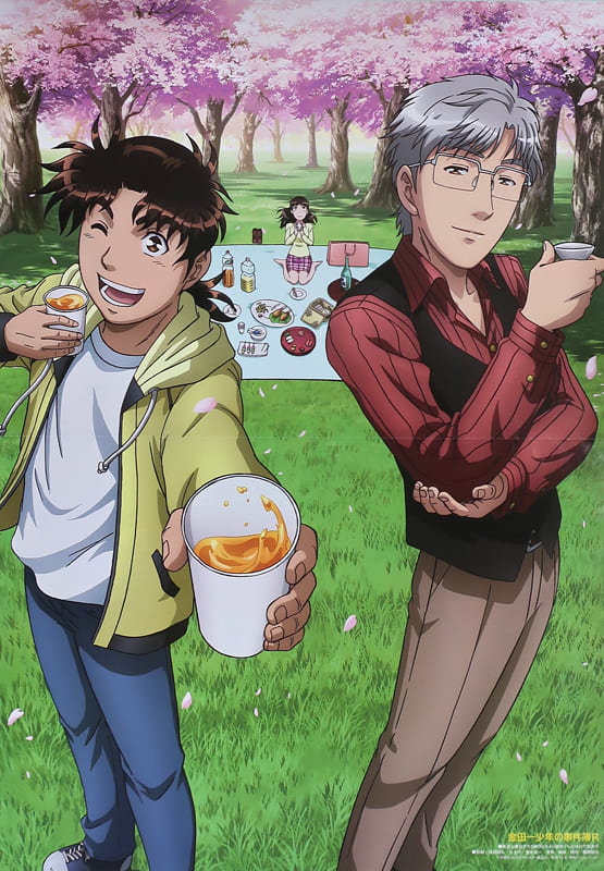 A3双面pin Up海报 二折 集合 赏花 集合 赏花 金田一少年事件簿r 名侦探柯南 动画dia16年4月号装订赠品 杂货 小物件