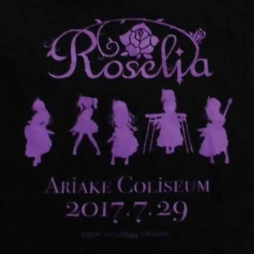 Logo Design T Shirt Black M Size Bang Dream Roselia 1 St Live Rosenlied Additional Performance Goods Accessories Suruga Ya Com