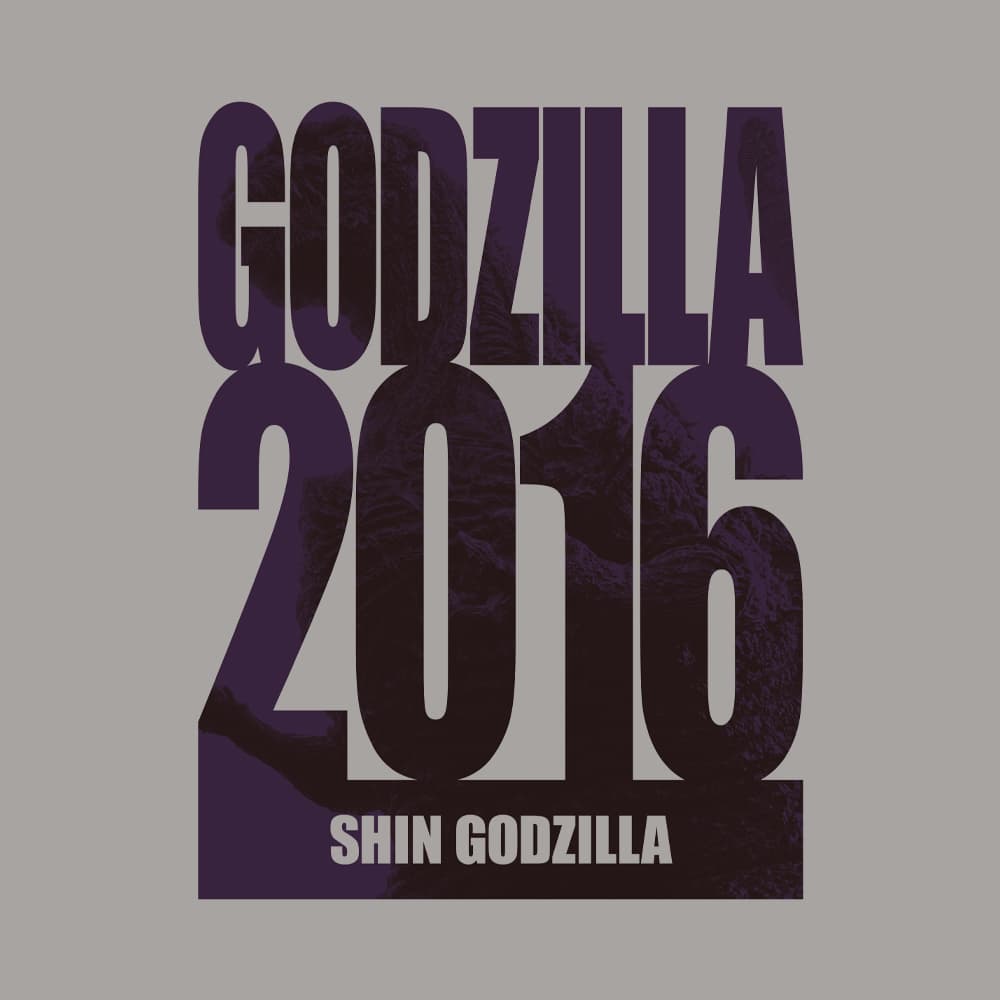 Clothing Godzilla 2016 T-Shirt Mix Gray L Size 