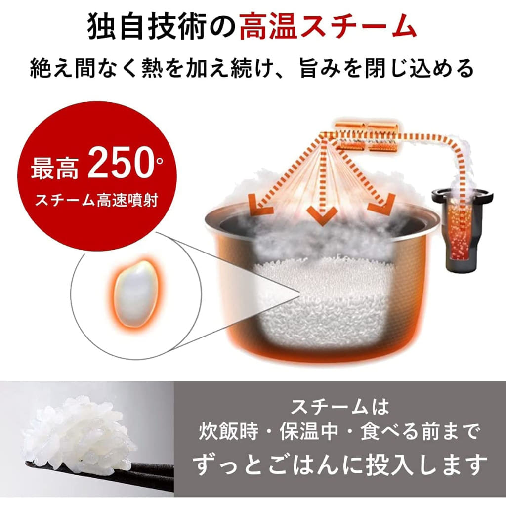 Panasonic Steam & Variable Pressure IH Rice Cooker SRVSX101 (Black