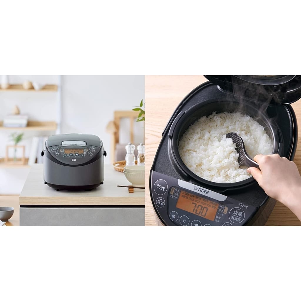 Tiger Vacuum Bottle Rice Cooker Dark Gray (1 Sho / IH) [JPWG180HD