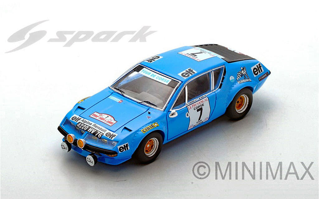 Alpine Renault A310 Therier - Tour De Corse 1974 - 1/43 Spark - Rare