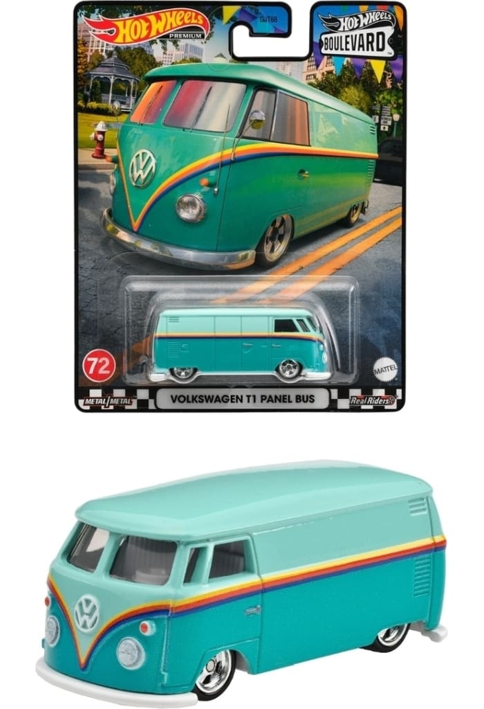 Hot Wheels Boulevard Series 2020 - Volkswagen T1 Panel Bus Di Magnus Walker (3/5) Scala 1:64 Con Real Riders GJT70 GJT68