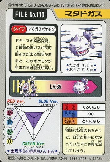 File No 110 Normal Weezing Toy Hobby Suruga Ya Com