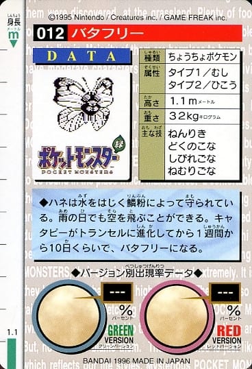 012 Normal Butterfree Toy Hobby Suruga Ya Com