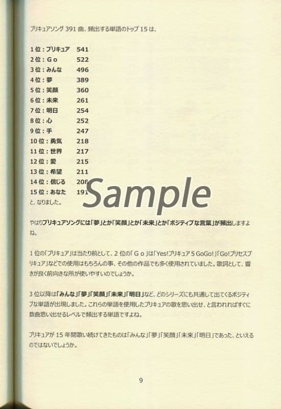 Precure Precure S Numbers Blog No Hon Vok 1 All Character Doujin Suruga Ya Com