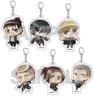 6-Type Set "Attack on Titan Acrylic Key Holder 11. Chimi Character Design"