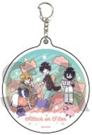 Armin Arlert & Eren Yeager & Mikasa Ackerman "Attack on Titan Acrylic Key Holder 09. Hotel Party ver. Graph Art Design"