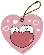 Hairy dog x Mogaku-chan (heart) "Hairy dog x White Character Connectors Character Leather Charm 01. Official illustration"