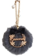 "BUNGO STRAY DOGS" bag charm with Akutagawa Ryunosuke fur