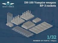 1 / 32DH-100 Vampire RP-3 Rocket (8 Pieces) (Infinity Models) Detail-Up Parts [IFM3203-8]