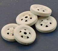 1/35 Russo-AA Tire Wheel (Yaroslavski-made) Detail-Up Parts [PZ35729] for Tsuyu GAZ AA [Yaroslavski-made]