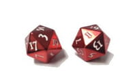 Heavy Metal Dice 20 Facepiece 2-piece Set / Red White Characters
