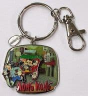 Mickey & minnie & goofy (rickshaw) key holder "Disney" Hong Kong Disneyland Limited