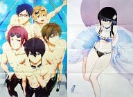 B2 Double-Sided Poster (eight fold) Gathering (Pool) / Miyuki 司波 "Free! -Eternal Summer- / The irregular at magic high school" アニメディア, June 2014 Supplement