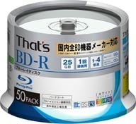 開始實驗室Thats錄像用BD-R 25 GB 4倍速50張組[BRVMG25WWR50BC]