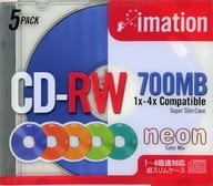イメーション データ用CD-RW neon Color Mix 700MB 4倍速 5枚パック [CDRW80A CLNX5S]