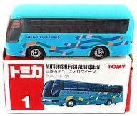 1/156 Mitsubishi Fuso Aero Queen (Emerald Green / Red Box / Made in China / TOMY Deficit) 「 Tomica No. 1 」