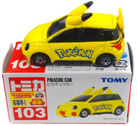 Pikachu Car (Yellow / Red Box / Chinese Made / TOMY Blue) 「 Tomica No. 103 」