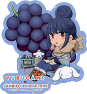 Shima Rin x Cinnamoroll Water Resistant Sticker "Laid-Back Camp △ x Sanrio Character Cats"