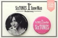 [With Mount] SixTONES metal badge Set (2 Kinds) "SixTONES Snow Man 1st Anniversary"