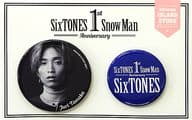 Juri Tanaka (SixTONES) metal badge Set (2 Kinds) "SixTONES Snow Man 1 st Anniversary"