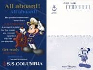 Mickey Mouse (captain costume) postcard "American Waterfront S. S. Columbia" limited to Tokyo DisneySea