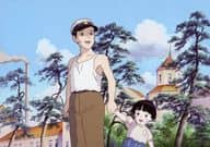 1. Kiyota and Sekko (holding hands) Art of Ghibli (post card) "GRAVE of the FIREFLIES"