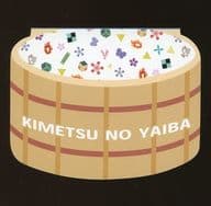 Character Flower Motif Pattern Die-Cut Notepad "Demon Slayer: Kimetsu no Yaiba x Gokurakuyu Co., Ltd. RAKU SPA Back! Charjiro and his colleagues have a peaceful holiday."
