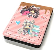 01. Chocolat & Vanilla Valentine ver. (Mini Character) レザーフセンブック "Nekoppari ×GraffArt CAFE"