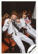 King & Prince / Ren Nagase / Genki Iwahashi / Knee-Up, Sitting, Costume White, Nagase Both Hands Goo / "Cinderella Girl" PV & Jacque Shooting off-shot