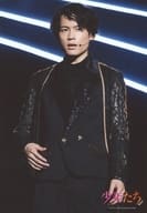 SixTONES / Hokuto Matsumura / Live Photo / Above Knee / Costume Black / Right Hand Bending / Eye Line Right / Mouth Opening / "Boys to be!" Stage Photo 2
