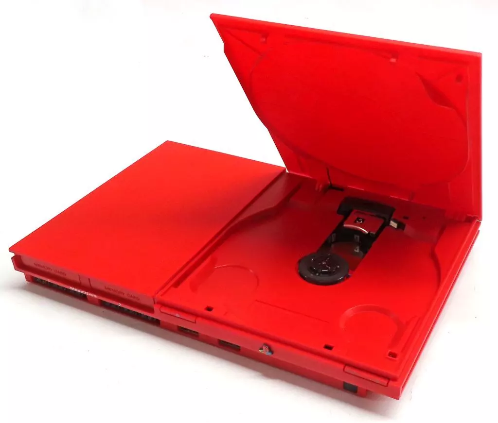 プレイステーション2 シナバーレッド(実雨良 有他) Sony PlayStation 2 PS2 Cinnabar Red Console System SCPH