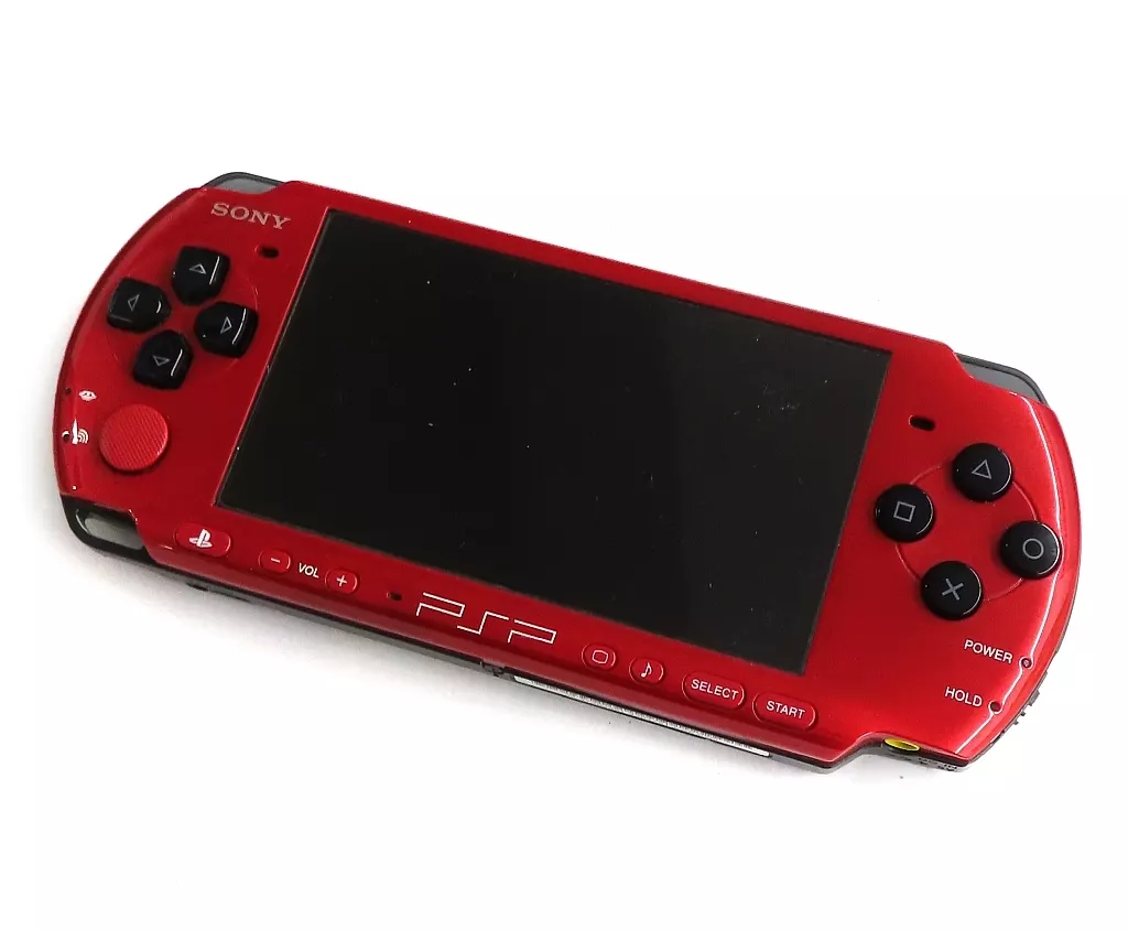 psp本体＋カセット3つ PSP-3000 レッド メモリーカード MH3rd カセット付き 3点セット