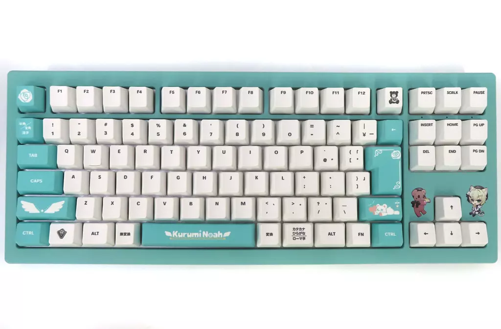 Kurumi Noa Edition VSPOiGEAR キーボード本体 VSPO! GEAR Kurumi Noa Edition Gaming Keyboard 1st Ed w/ Keycaps