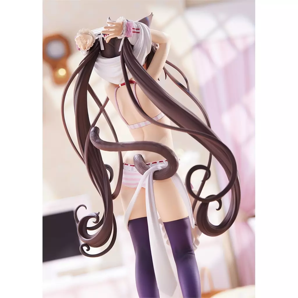 在庫処分 PLUM ネコぱら ショコラ 着替えのひと時 ネコぱら ショコラ～着替えのひと時～ 1/7 完成品フィギュア[プラム