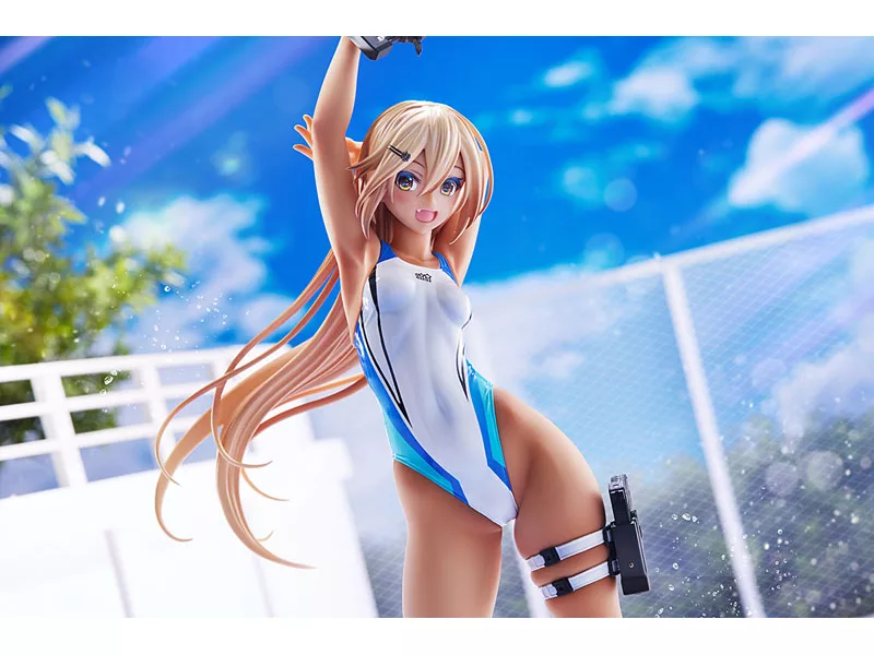 水泳部のコウハイちゃん 青色ラインの水着Ver. 1/7 フィギュア 水泳部のコウハイちゃん 青色ラインの水着Ver. - AMAKUNI