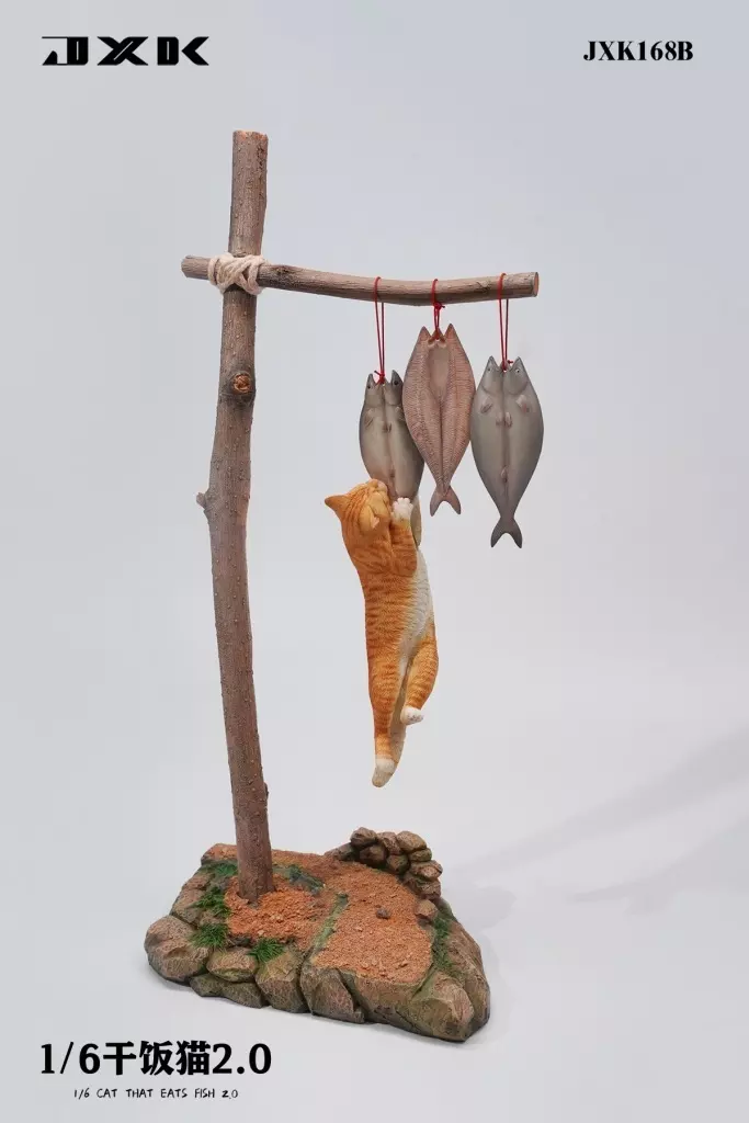フィギュア　お食事中のネコ 2.0 B 1/6 レジン製塗装済み完成品 駿河屋 -<中古>お食事中のネコ 2.0 B 1/6 レジン製塗装済み完成