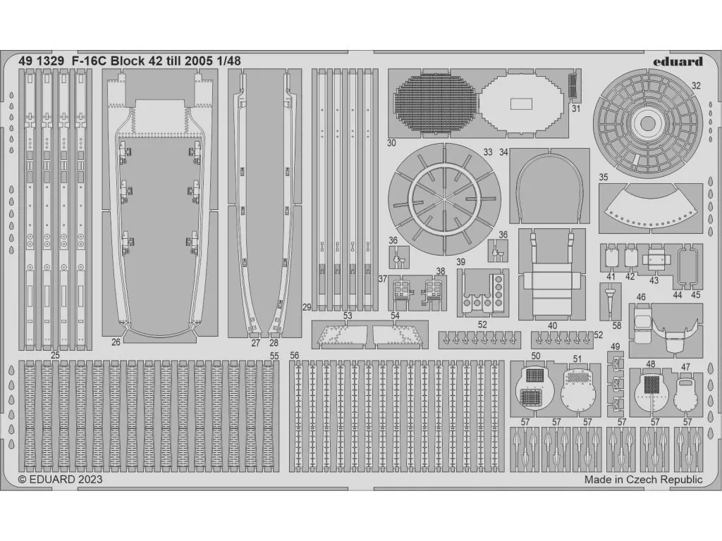 プラモデル　1/48 F-16C ブロック42 ～2005年 ビッグEDパーツセット キネティック用 「BIG EDシリーズ」 ディティールアップパーツ [EDUBIG49365] 1/48 F-16C ブロック25/42 米空軍 | 9588838161687 | ポスト
