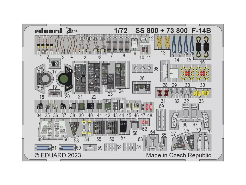 プラモデル　1/72 F-14B ビッグEDパーツセット アカデミー用 「BIG EDシリーズ」 ディティールアップパーツ [EDUBIG72175] Amazon.com: Academy 1/72 US Navy F-14B Tomcat VF-103 Jolly