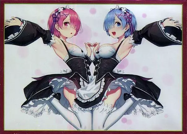 Re：ゼロから始める異世界生活　レム　ラム　ミッドナイトブルー　スリーブ　A 未開封品 ミッドナイトブルー カードスリーブ チラ見せ レム ラム