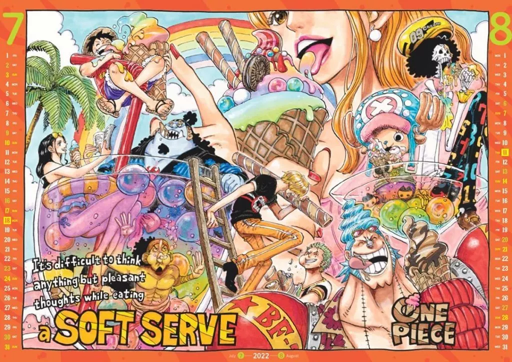 ONE PIECE 2022 Comic Calendar A2 Wall Poster + B6 Schedule Book