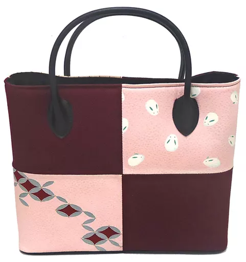 神楽坂組モチーフ 手描友禅バッグ 「東京友禅作家×明治東亰恋伽」 駿河屋 -<中古>神楽坂組モチーフ 手描友禅バッグ 「東京友禅作家×明治