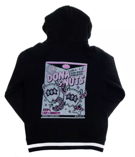 LiVE is Smile Always ～PiNK&BLACK～パーカー(M) 駿河屋 -<中古>LiSA PiNK＆BLACK スタジャンパーカー ブラック Mサイズ