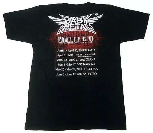 ミュージシャン BABYLGIMMI CHOCOLATE!! FFT ver.TEE L 駿河屋 -<中古>BABYMETAL “GIMMI CHOCOLATE!! FFT ver.”TEE(Tシャツ