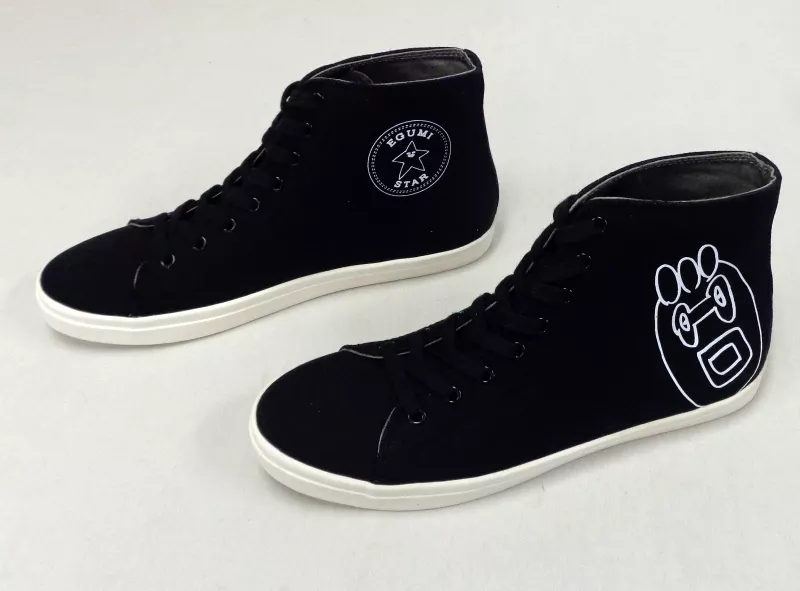 EGUMI スニーカー 江口拓也 BLACK Lサイズ 駿河屋 -<中古>江口拓也 EGUMI STAR HIGH(スニーカー) ブラック L