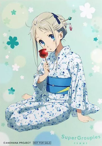衣類　[特典付き] 本間芽衣子(めんま)モデル 浴衣 ホワイト フリーサイズ 「あの日見た花の名前を僕達はまだ知らない。」 駿河屋 -<中古>[特典付き] 本間芽衣子(めんま)モデル 浴衣