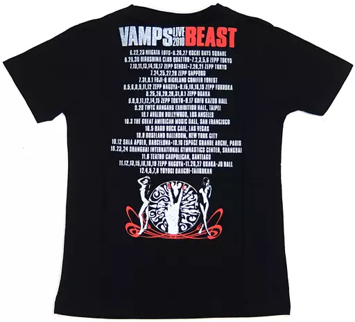 VAMPS BEAST Tシャツ　黒　Vサイン　ピース　HYDE vamps hyde K.A.Z Tシャツ2枚セット - メルカリ