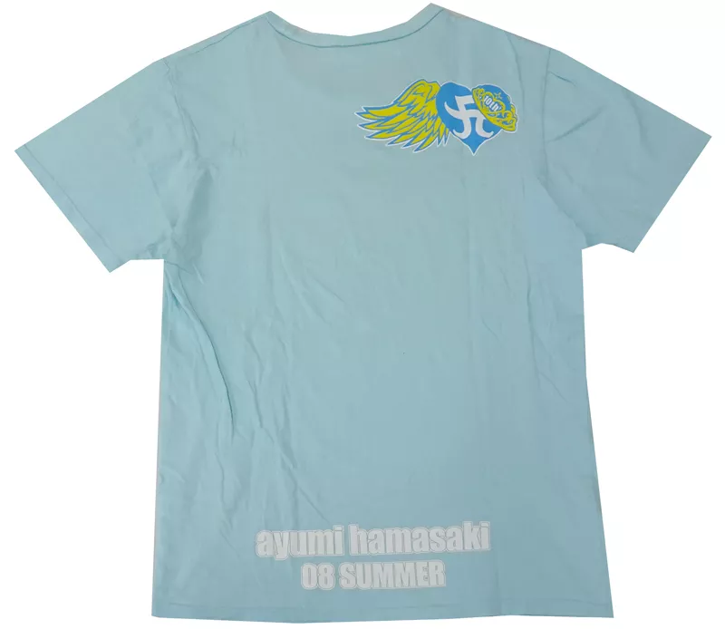 駿河屋 -<中古>浜崎あゆみ TEAM MESSAGE コラボTシャツ スカイブルー L